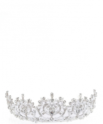 Crystal Casting Mid-Size Tiara TR330089 Silver Clear